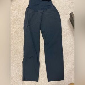 Black maternity trousers, cropped